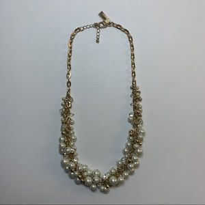 Gold, pearl and beaded necklace.